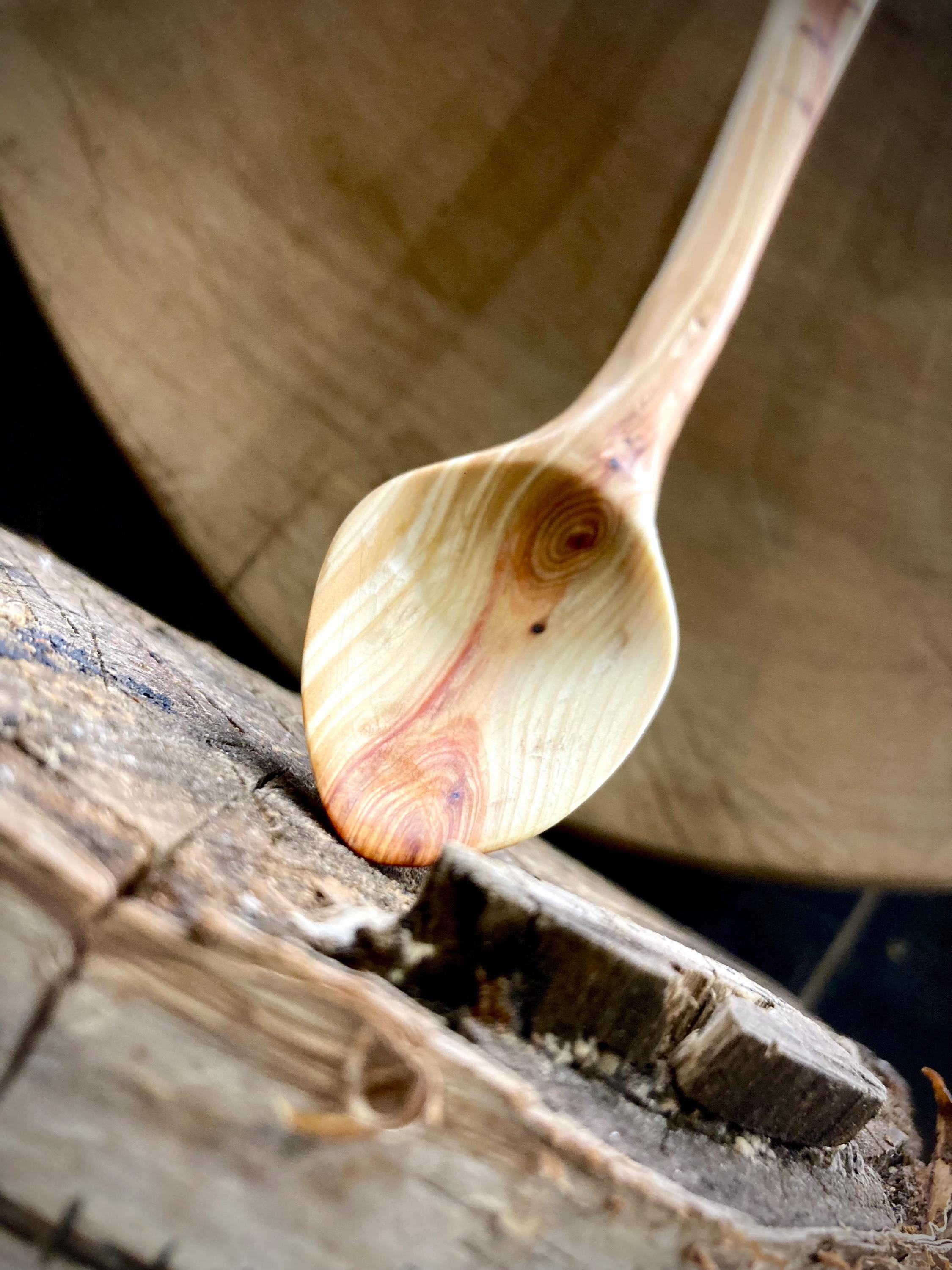 Hand carved juniper spoon image 4