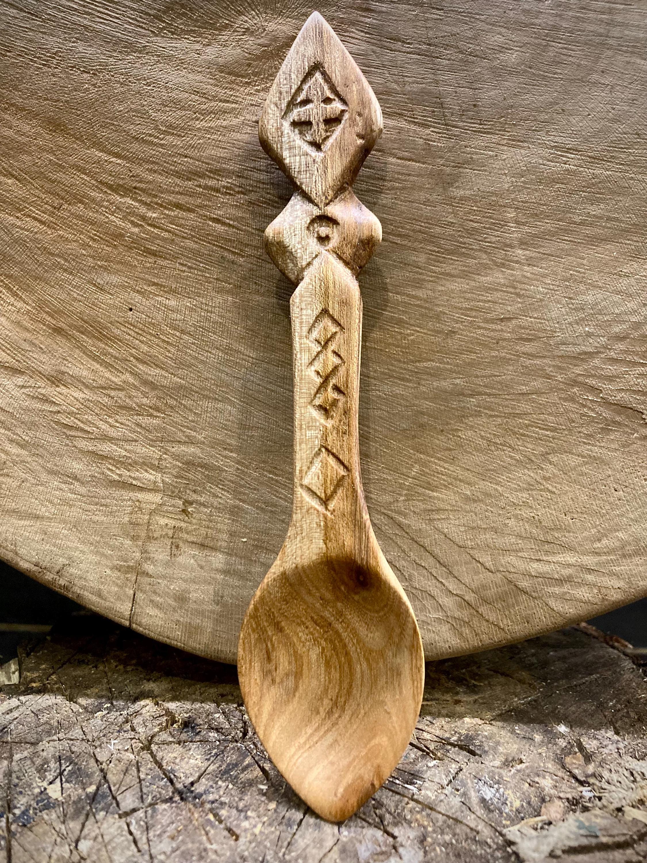 pear wood Celtic knot spoon